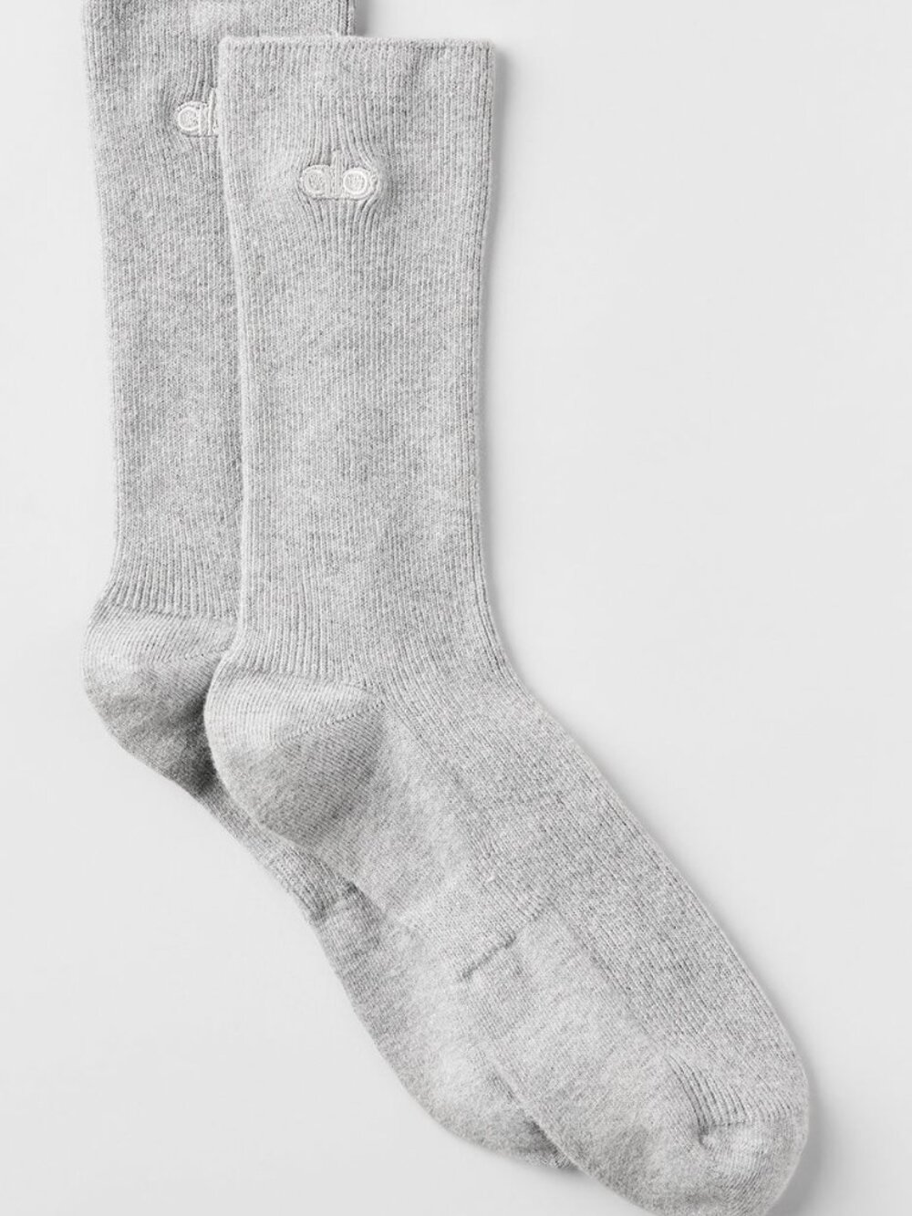 Alo Yoga Unisex Half-Crew Understated Sock Athletic Heather Grey Size S New